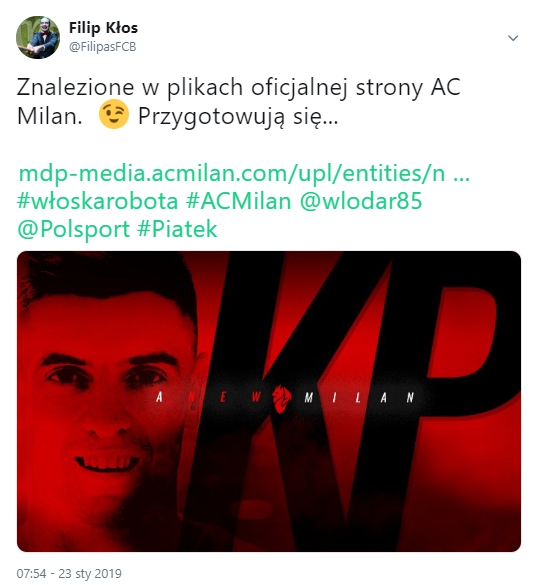 AC Milan już przygotowany do ogłoszenia transferu Piątka!